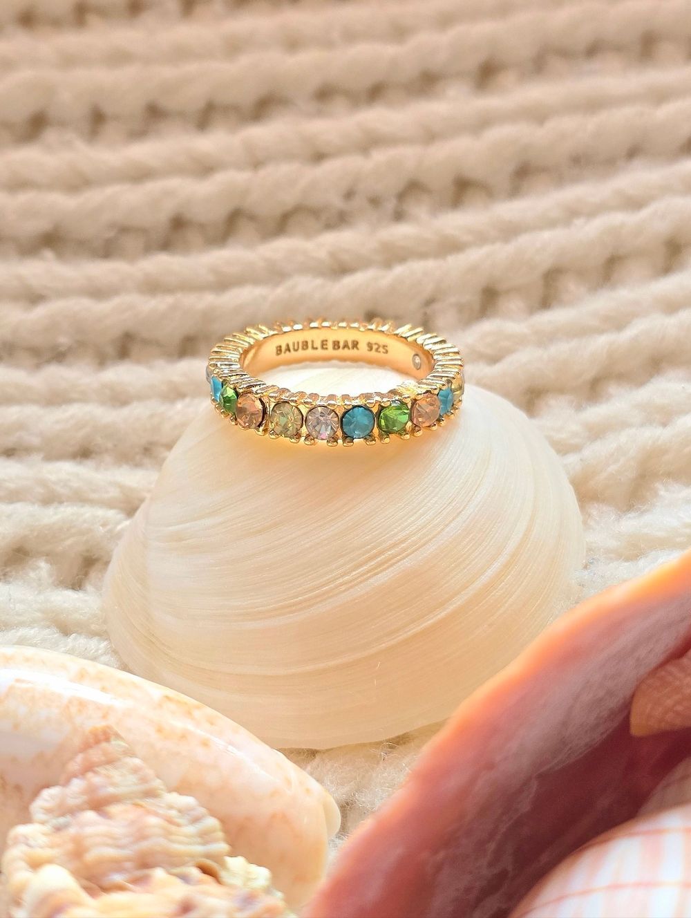 🍒NWOT🍒 BAUBLEBAR S925 Multicolor Eternity Ring
